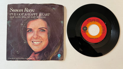 Susan Raye (I've Got A) Happy Heart / How Long Will My Baby Be Gone Used 45 RPM 7" Vinyl VG+\