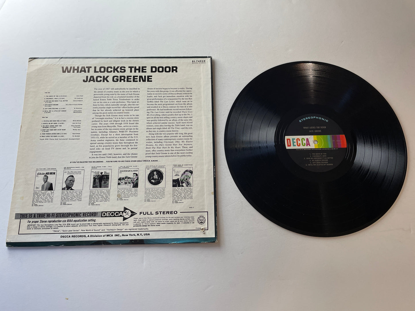 Jack Greene What Locks The Door Used Vinyl LP VG+\G+