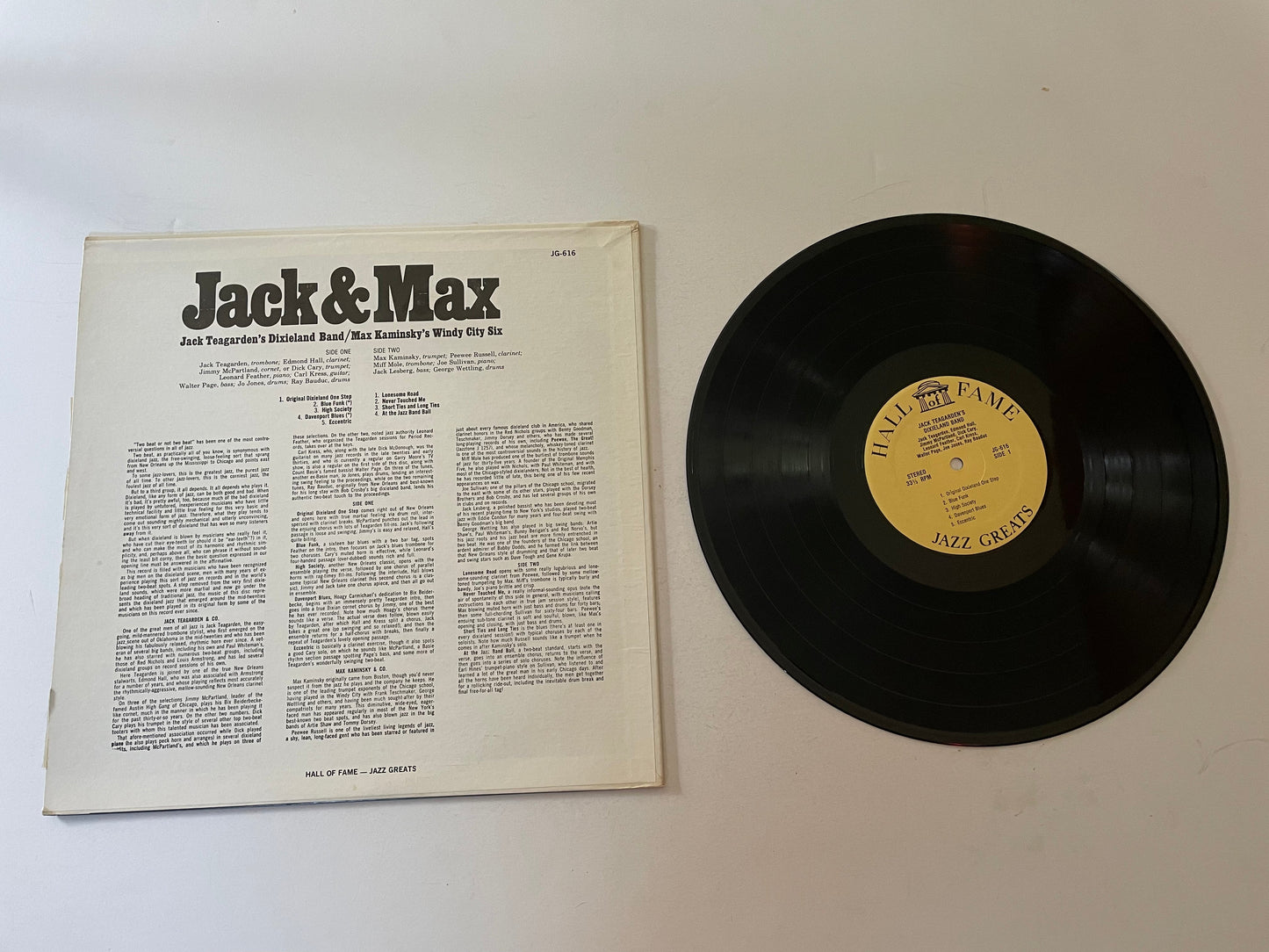 Jack Teagarden Max Kaminsky Jack & Max Used Vinyl LP VG+\VG