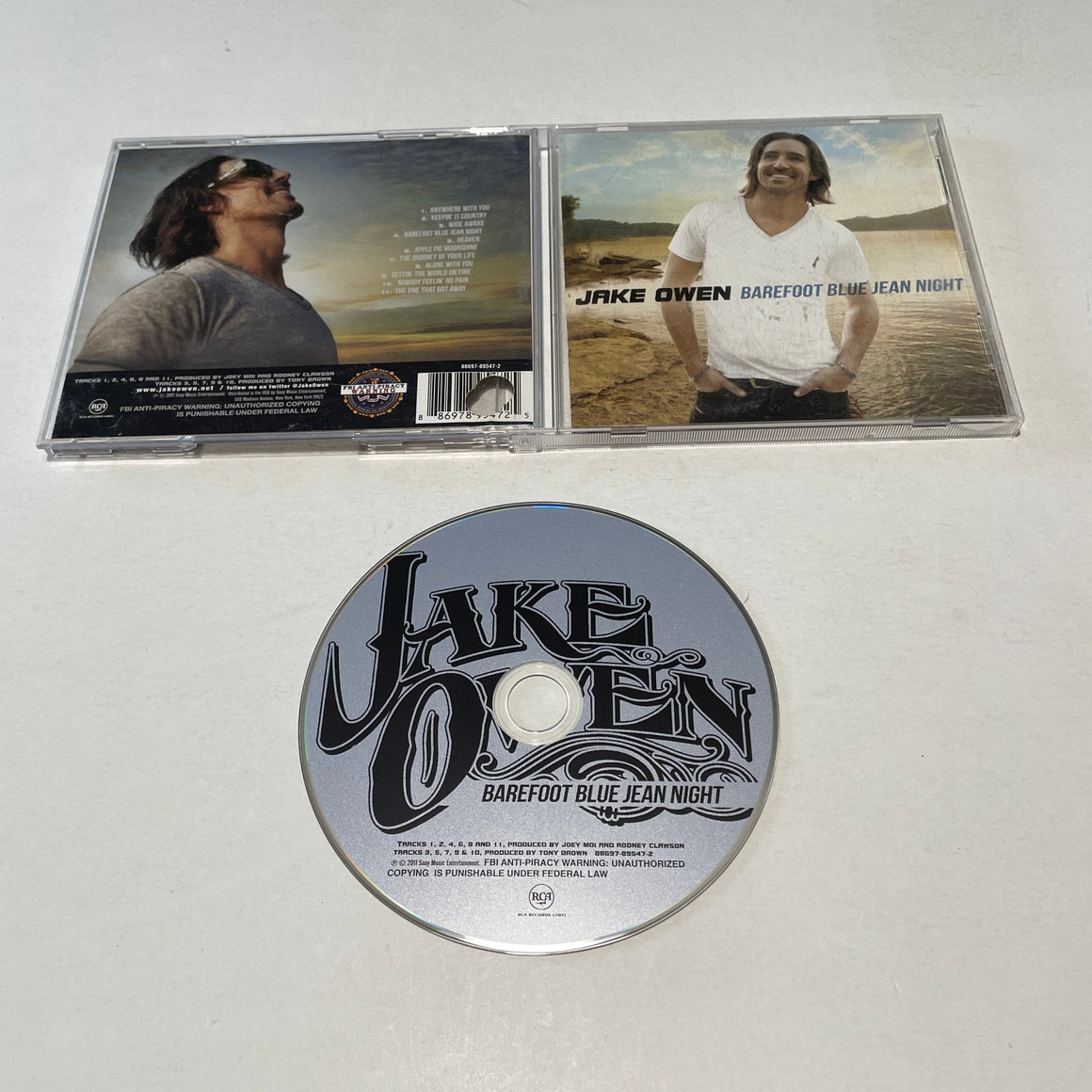 Jake Owen Barefoot Blue Jean Night Used CD VG+\VG