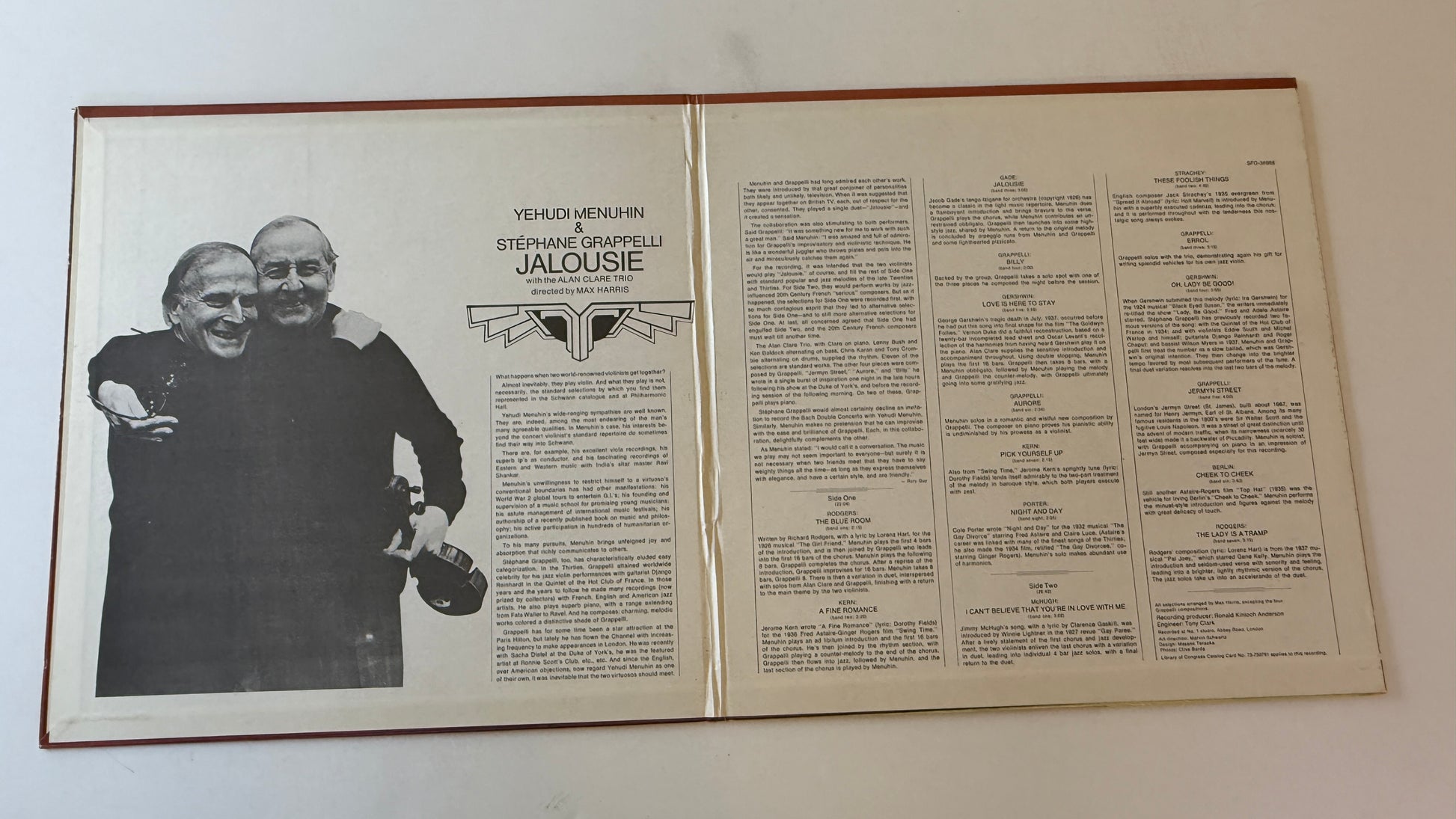 Yehudi Menuhin Jalousie Used Vinyl LP VG+\VG+