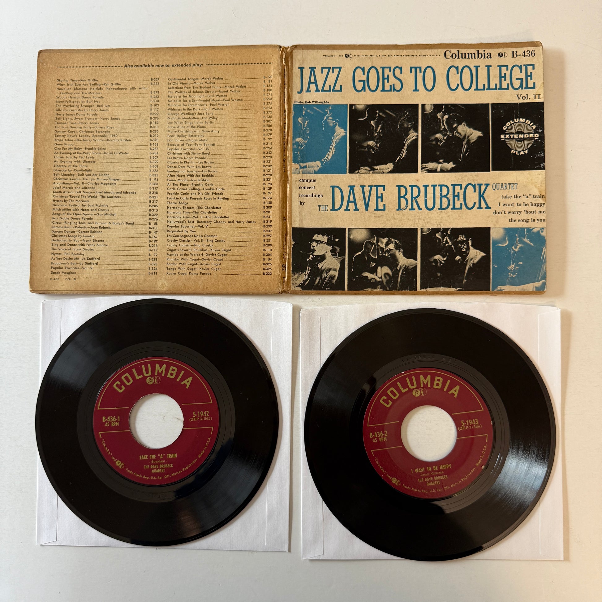 The Dave Brubeck Quartet Jazz Goes To College - Vol. II Used 45 RPM 7" Vinyl VG+\