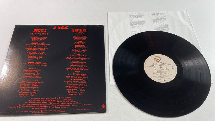 Ry Cooder Jazz Used Vinyl LP VG+\VG
