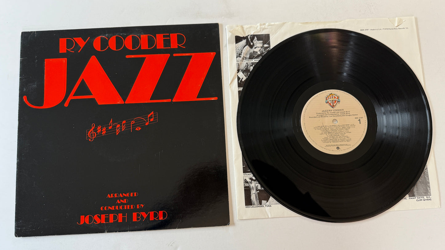 Ry Cooder Jazz Used Vinyl LP VG+\VG