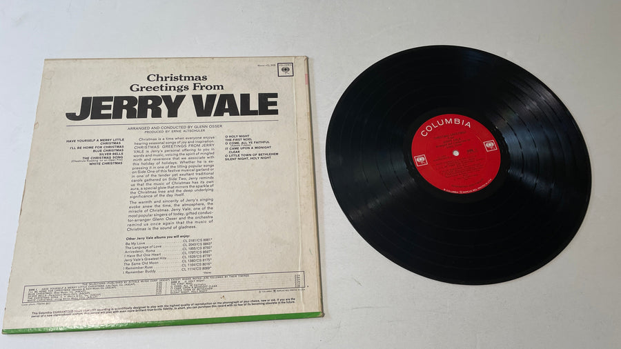 Jerry Vale Christmas Greetings From Jerry Vale Used Vinyl LP VG+\VG+