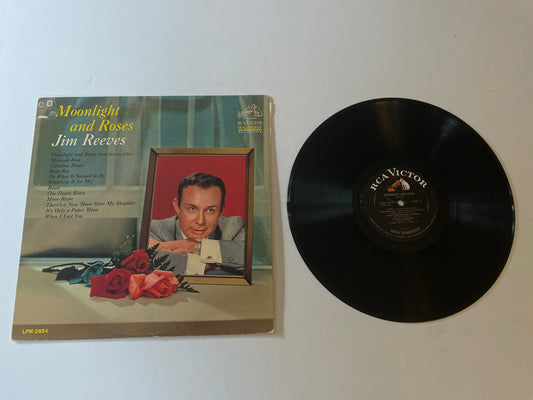 Jim Reeves Moonlight And Roses Used Vinyl LP VG+\G+