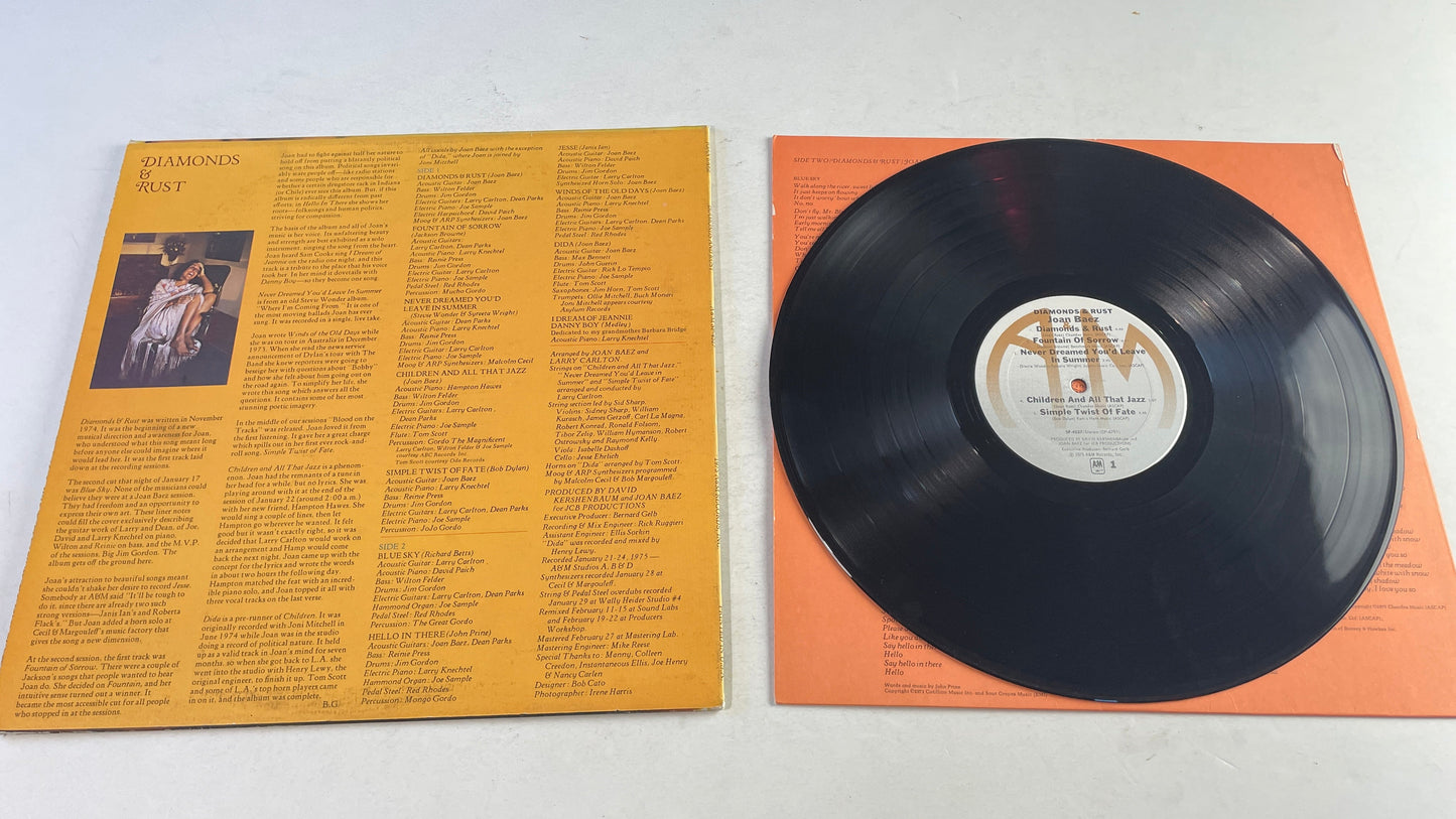 Joan Baez Diamonds & Rust Used Vinyl LP VG+\VG+