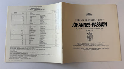 Johann Sebastian Bach Johannes-Passion (St. John Passion) (La Passion Selon Saint Jean) BWV 245 Used Vinyl Box Set VG+\VG
