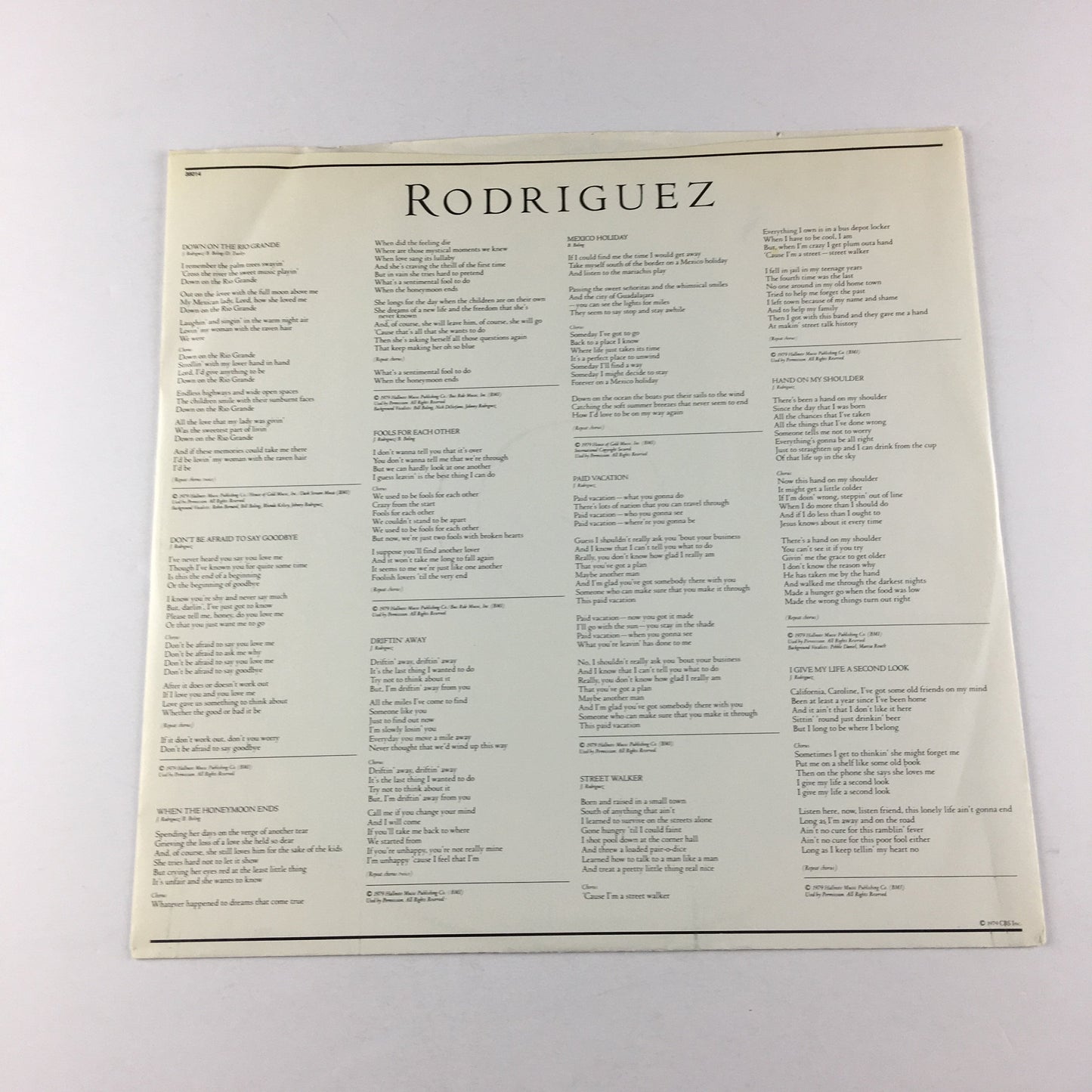 Johnny Rodriguez Rodriguez Used Vinyl LP VG+\VG+ Black