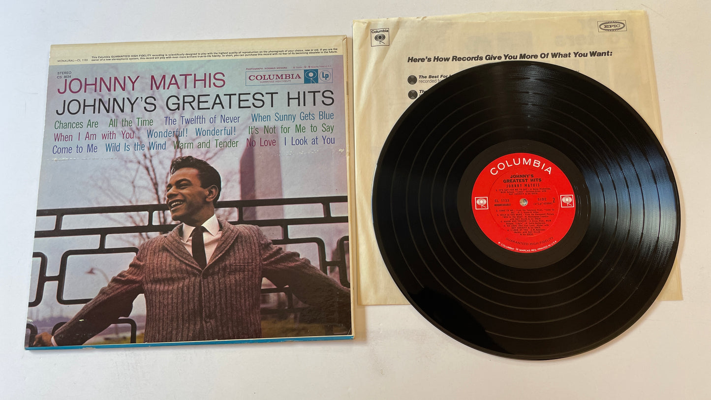 Johnny Mathis Johnny's Greatest Hits Used Vinyl LP VG+\VG