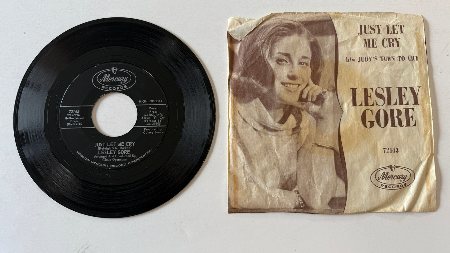 Lesley Gore Judy's Turn To Cry Used 45 RPM 7" Vinyl VG+\VG