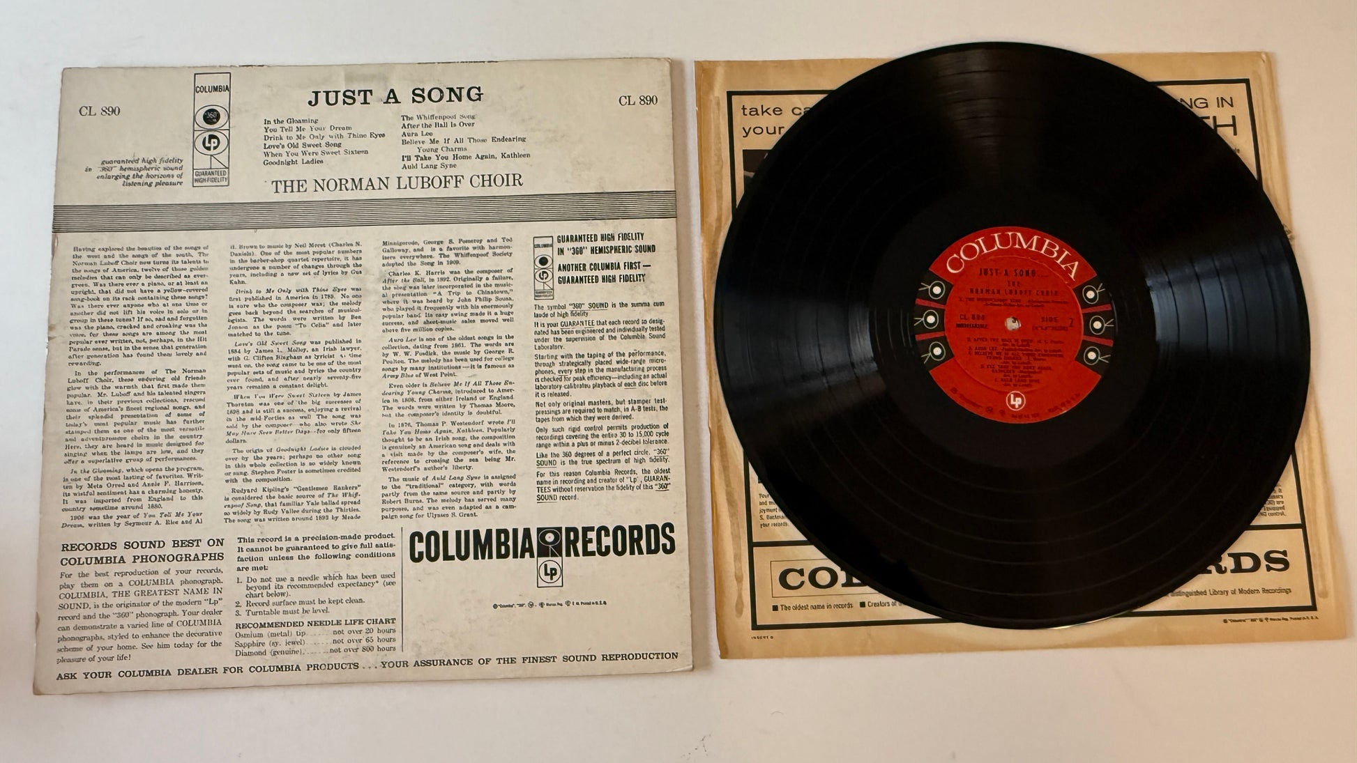Norman Luboff Choir Just A Song... Used Vinyl LP VG+\G+