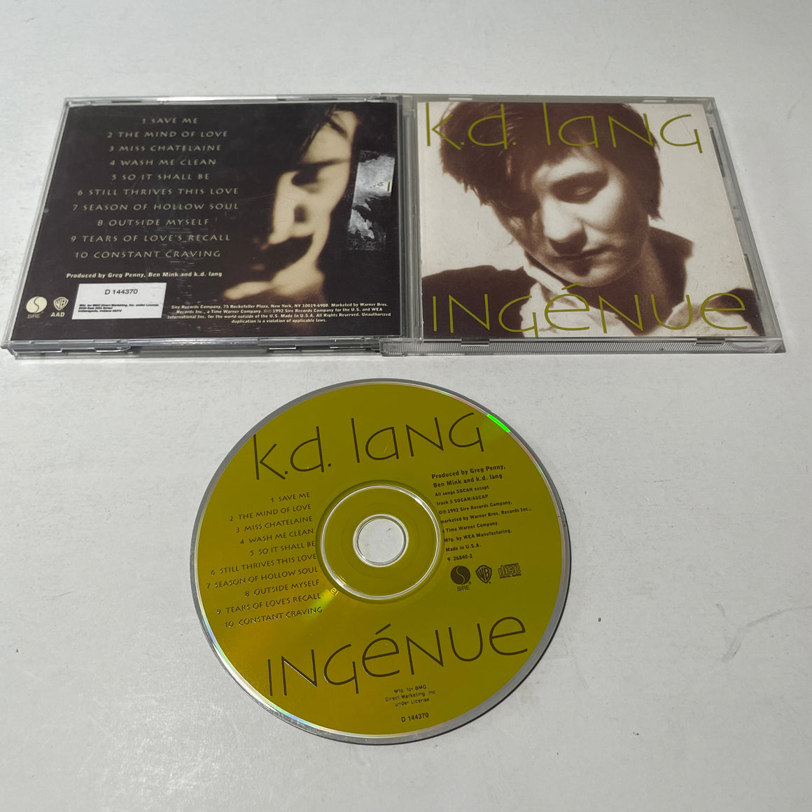 k.d. lang Ingénue Used CD VG\VG