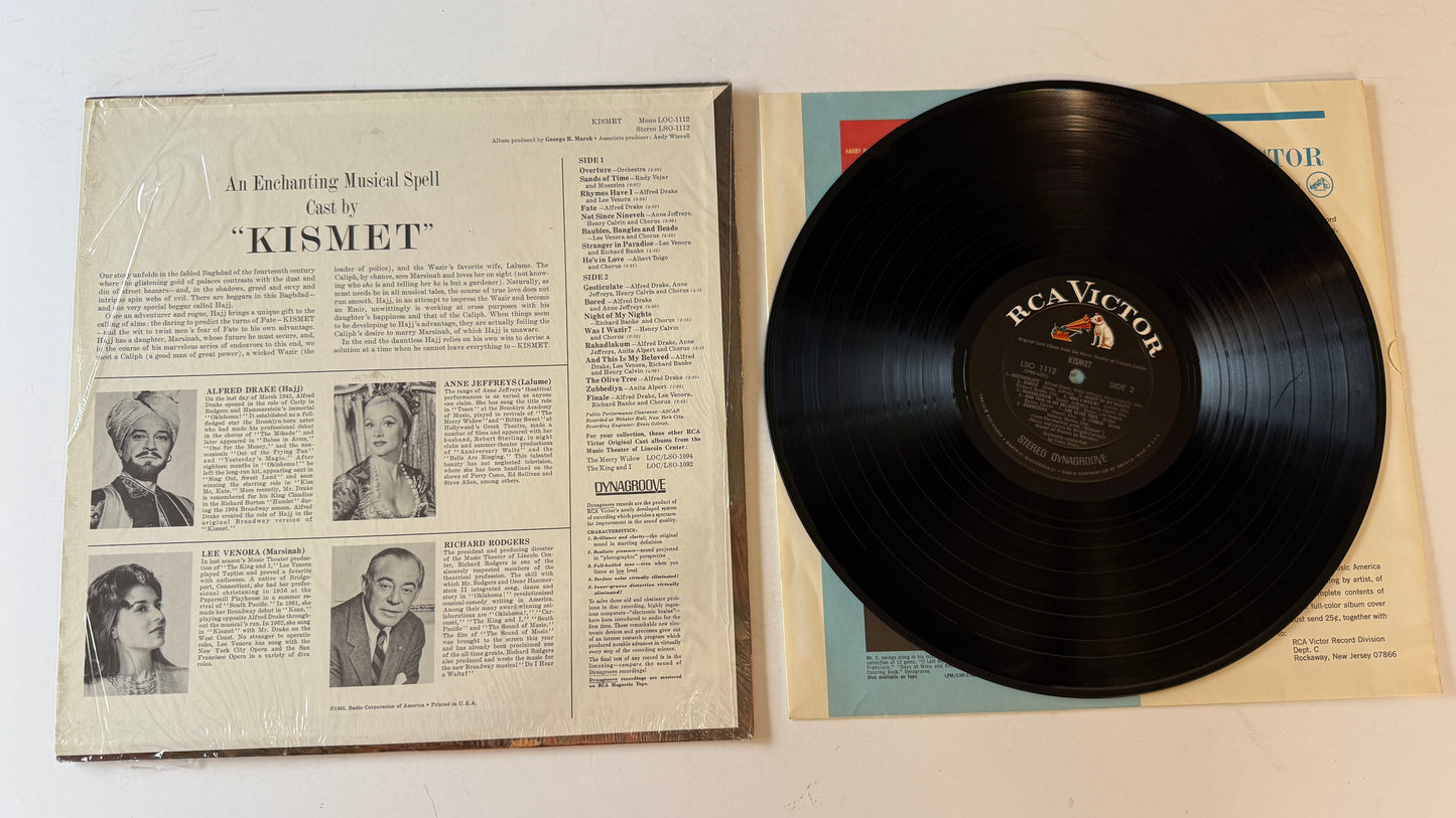 Alfred Drake Kismet Original Cast Music Theatre Of Lincoln Center Used Vinyl LP VG+\VG+