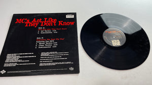 KRS-One MC's Act Like They Don't Know 12" Used Vinyl Single VG+\VG+