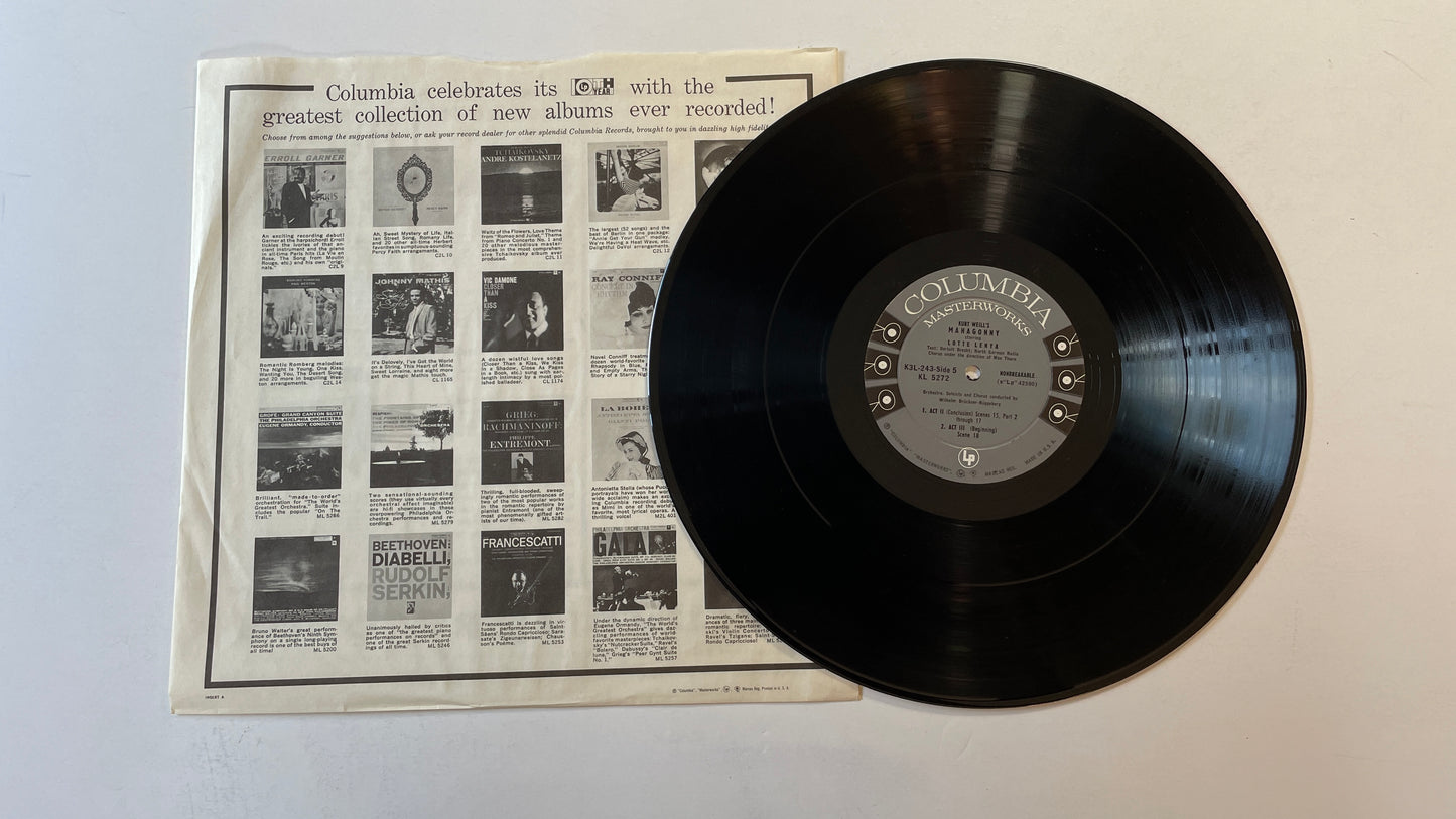 Kurt Weill Kurt Weill's Rise And Fall Of The City Of Mahagonny Used Vinyl Box Set VG+\VG
