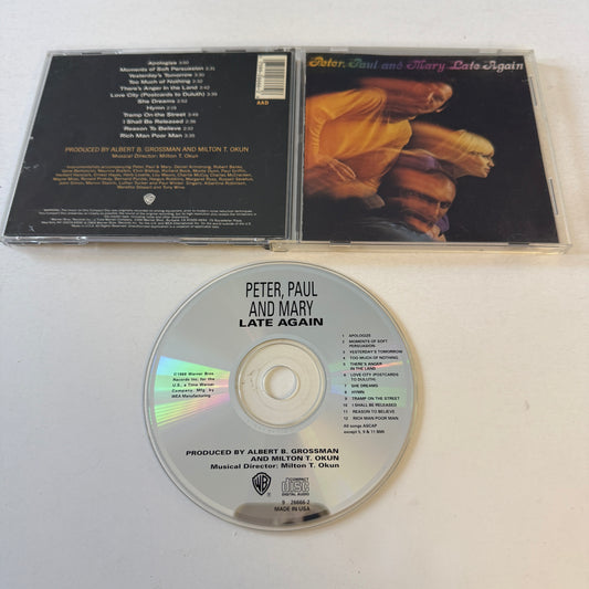 Peter, Paul & Mary Late Again Used CD VG+\VG+