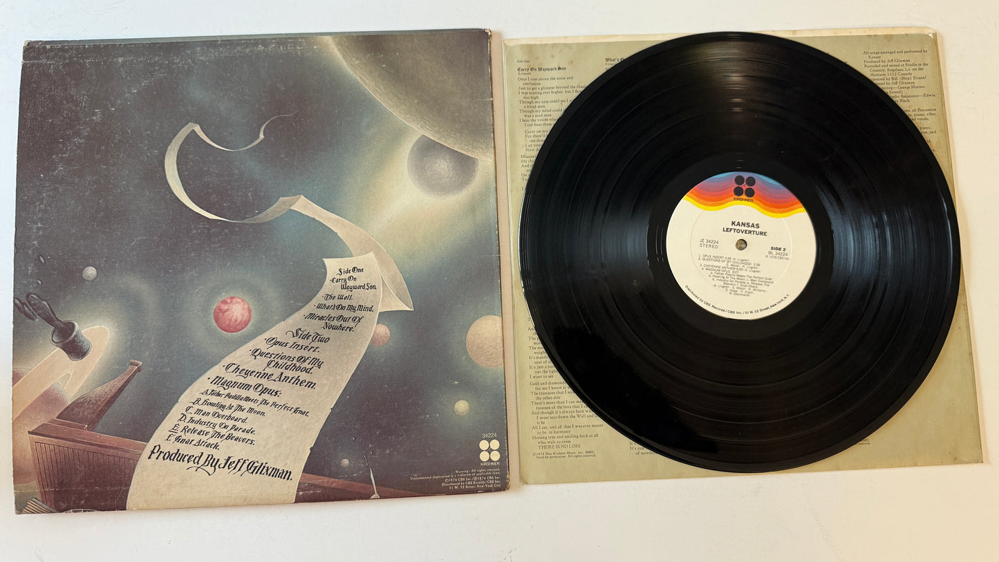 Kansas Leftoverture Used Vinyl LP VG+\VG