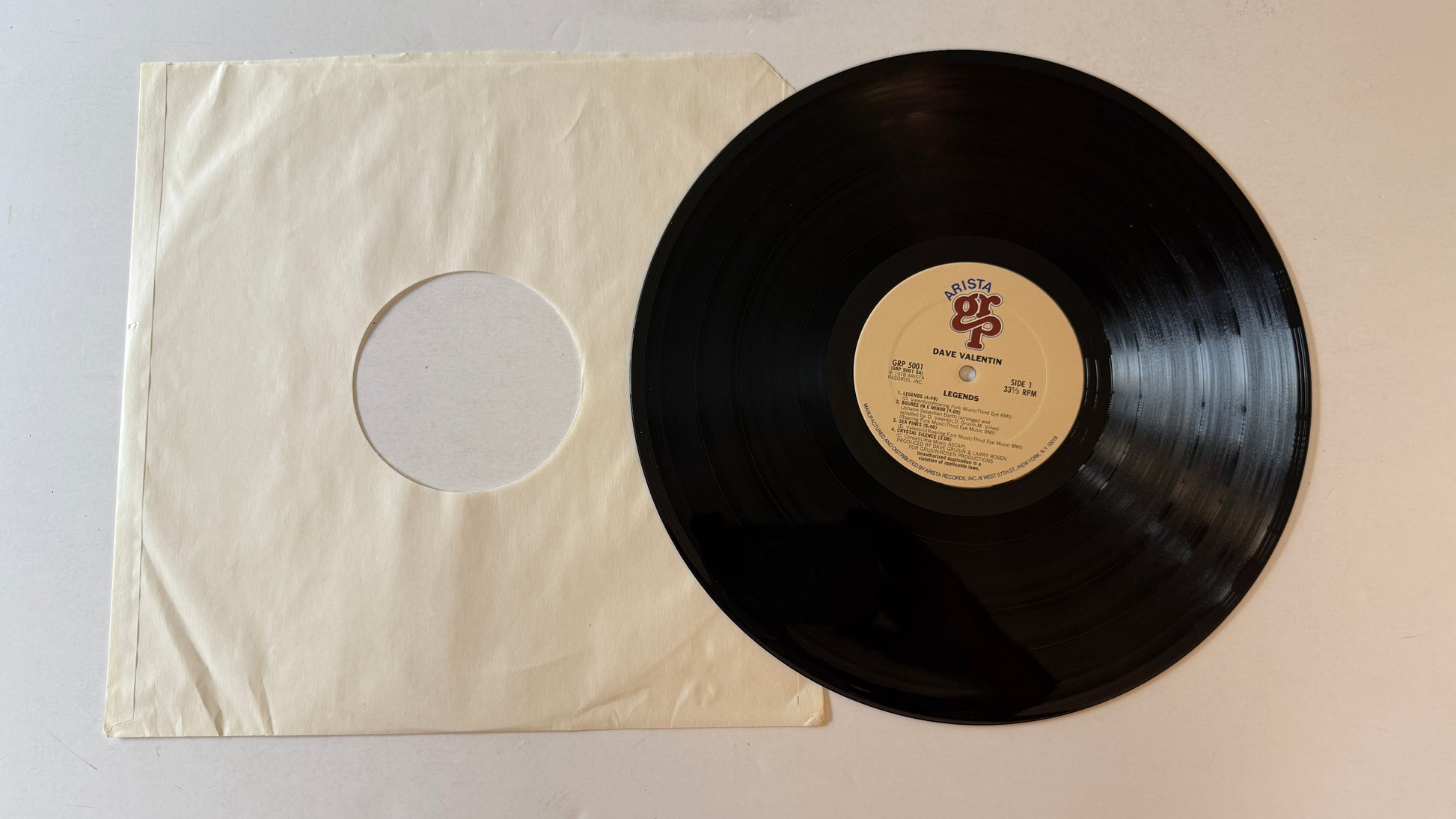 Dave Valentin Legends Used Vinyl LP VG+\VG