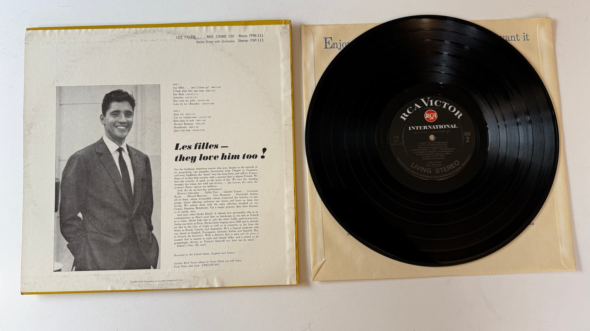 Sacha Distel Les Filles… Moi J'Aime Ça! Used Vinyl LP VG+\VG