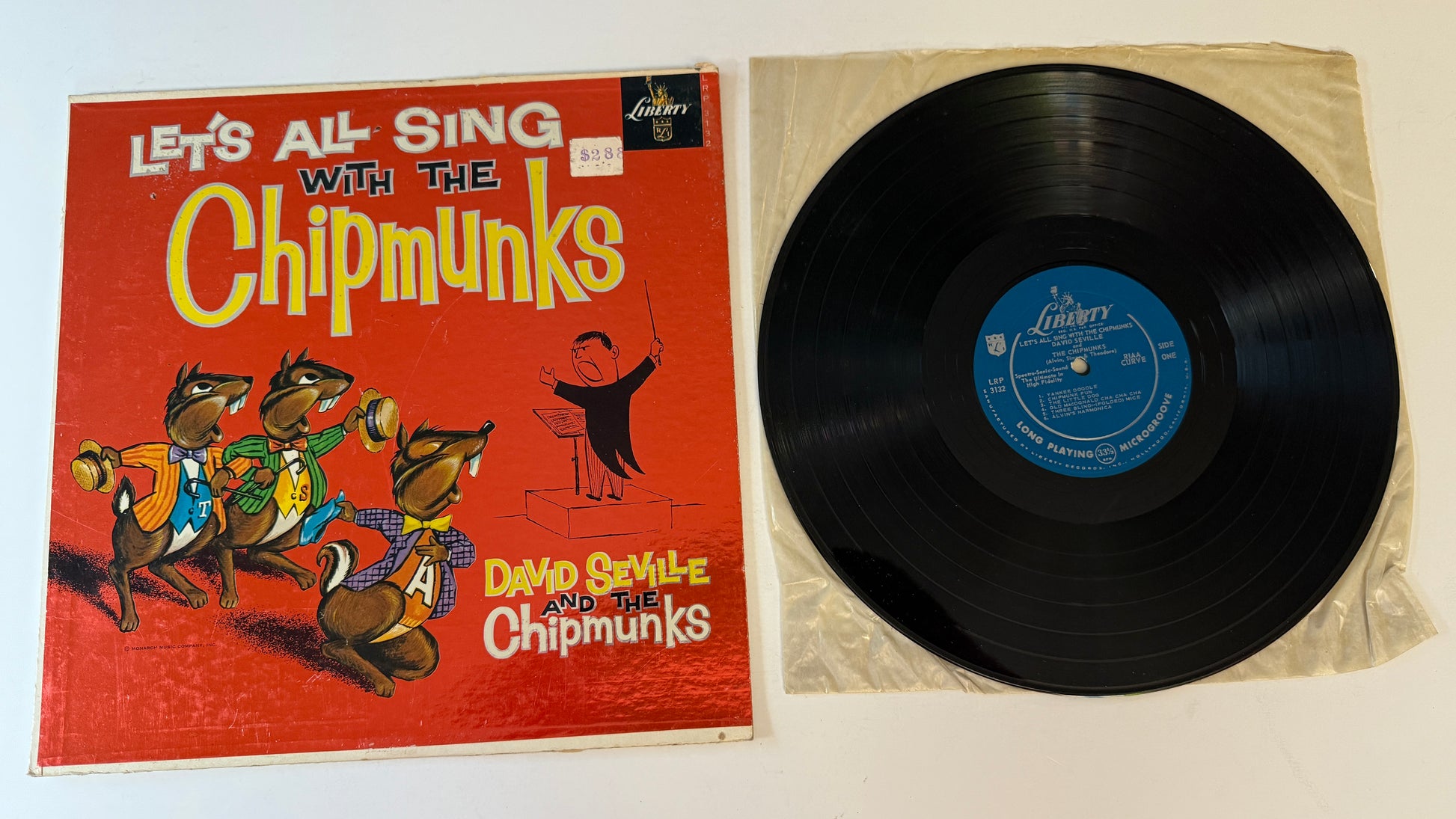 David Seville Let's All Sing With The Chipmunks Used Vinyl LP VG+\G+