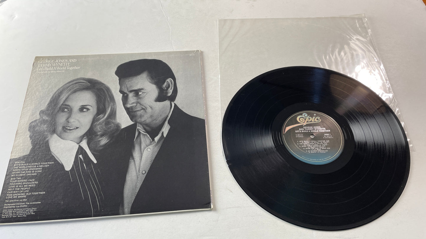 George Jones & Tammy Wynette Let's Build A World Together Used Vinyl LP VG+\VG+