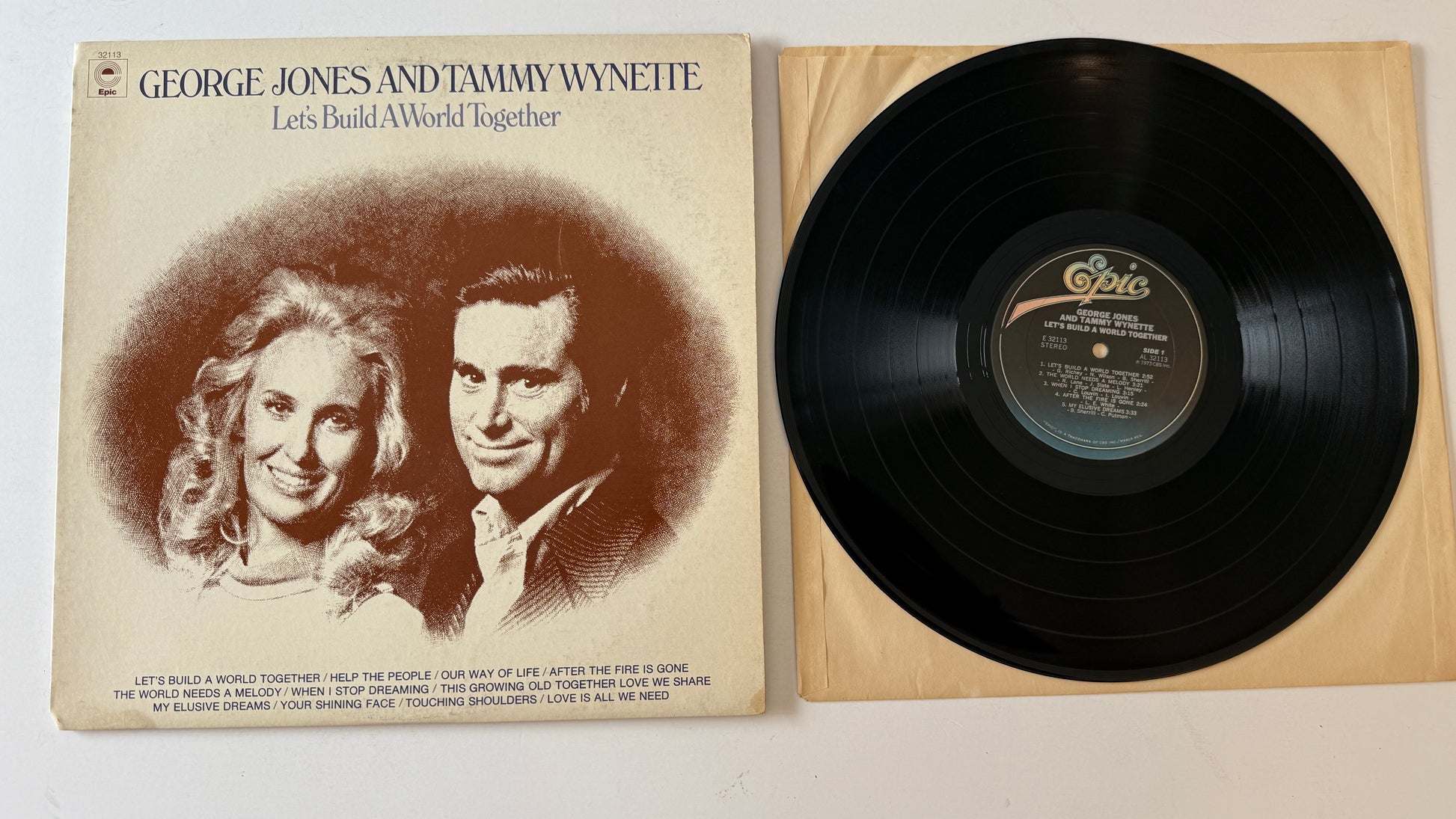 George Jones & Tammy Wynette Let's Build A World Together Used Vinyl LP VG+\VG