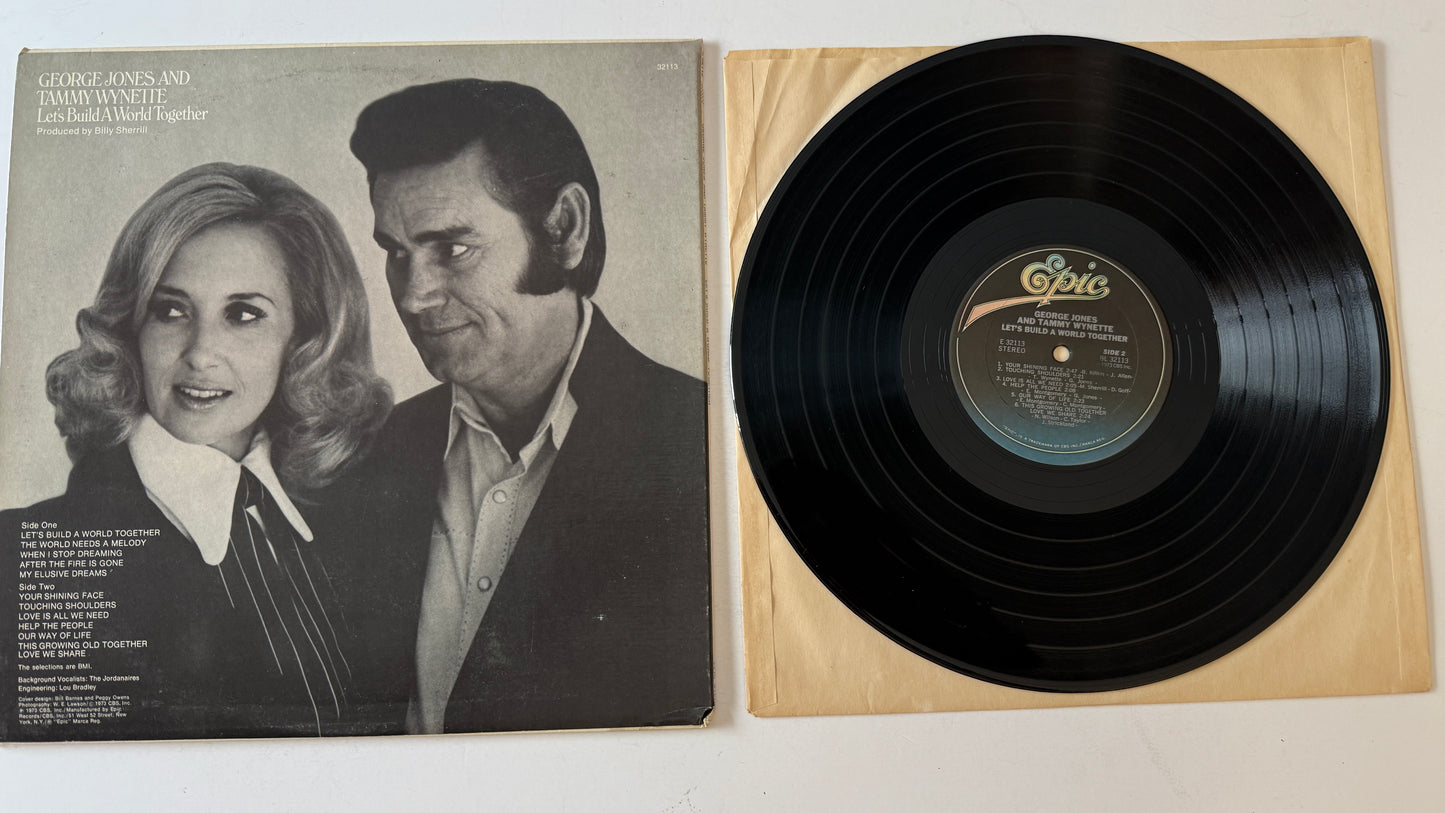 George Jones & Tammy Wynette Let's Build A World Together Used Vinyl LP VG+\VG
