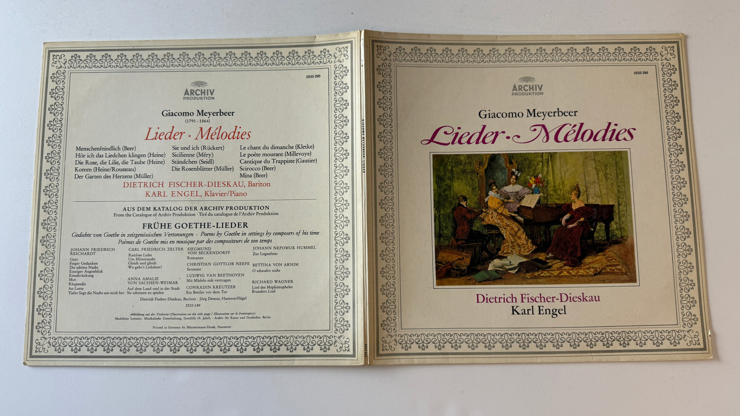 Giacomo Meyerbeer Lieder - Melodies Used Vinyl LP VG+\VG+
