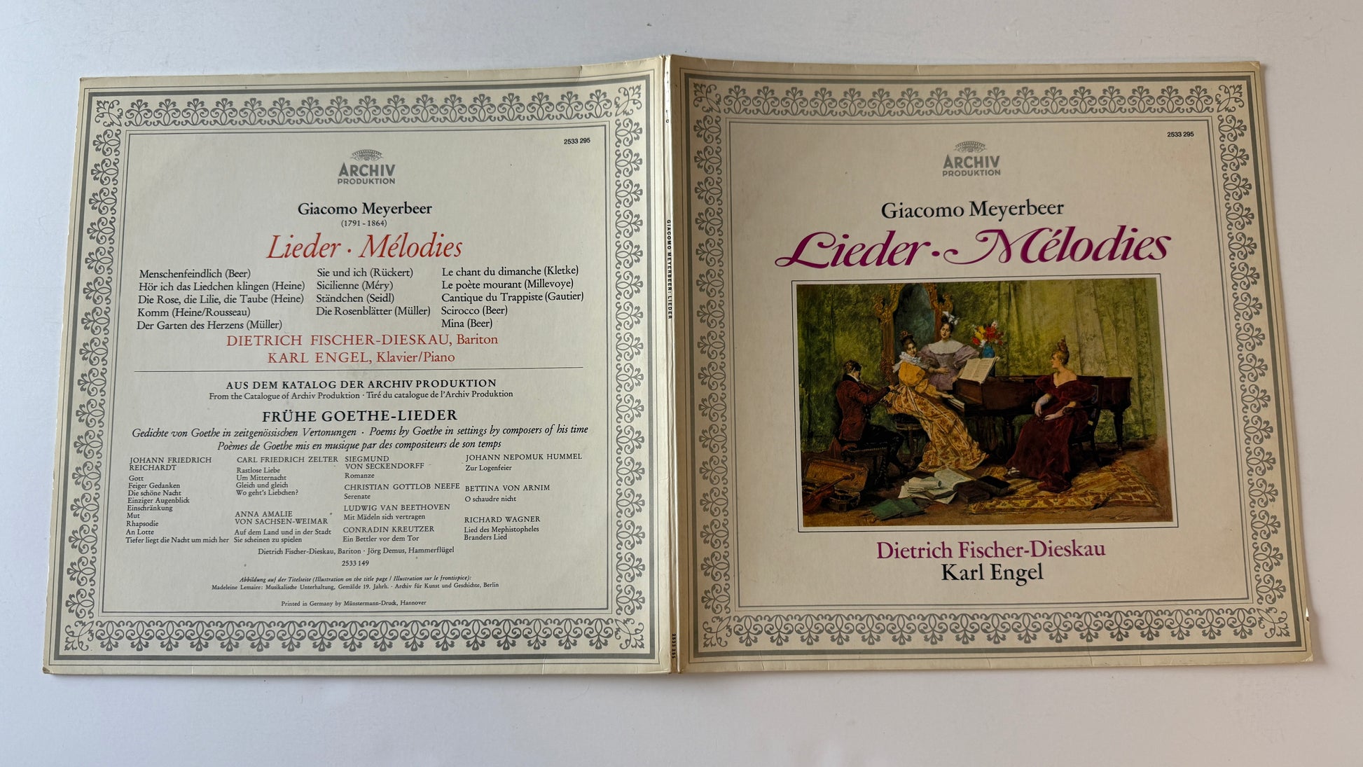 Giacomo Meyerbeer Lieder - Melodies Used Vinyl LP VG+\VG+