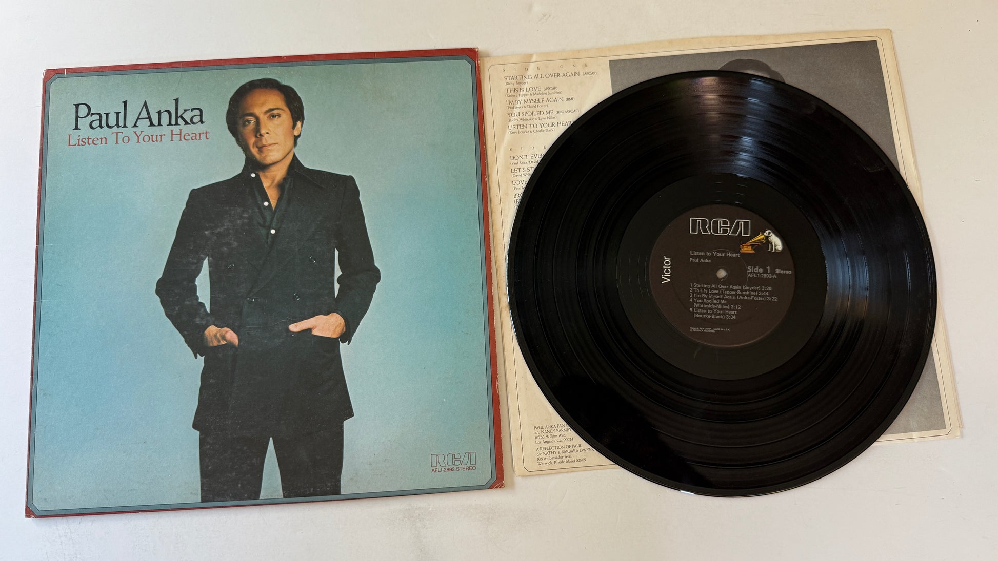 Paul Anka Listen To Your Heart Used Vinyl LP VG+\VG