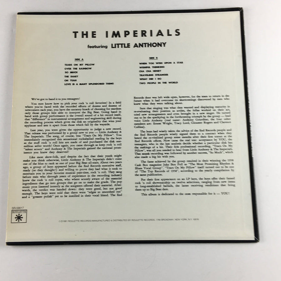 Little Anthony & The Imperials We Are The Imperials Used Vinyl LP VG+\VG+
