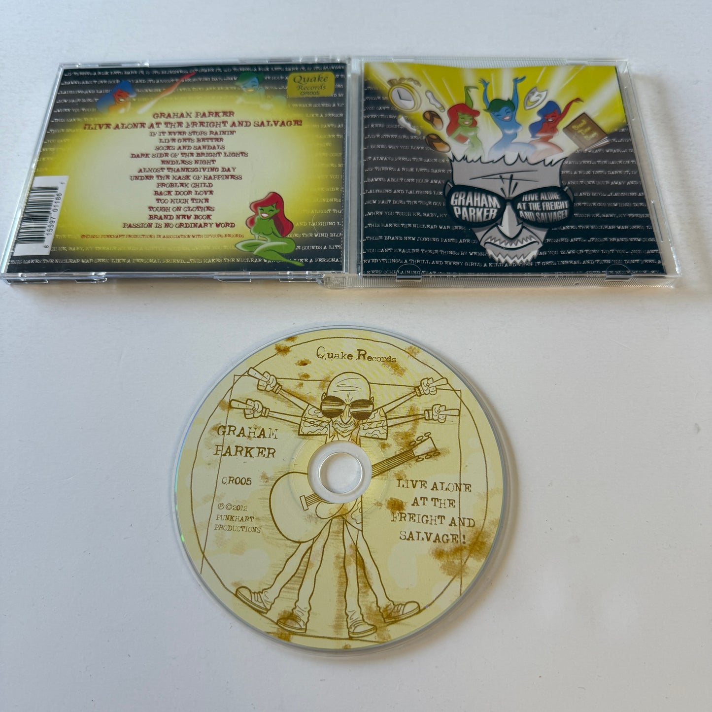 Graham Parker ¡ Live Alone At The Freight & Salvage ! Used CD VG+\VG+