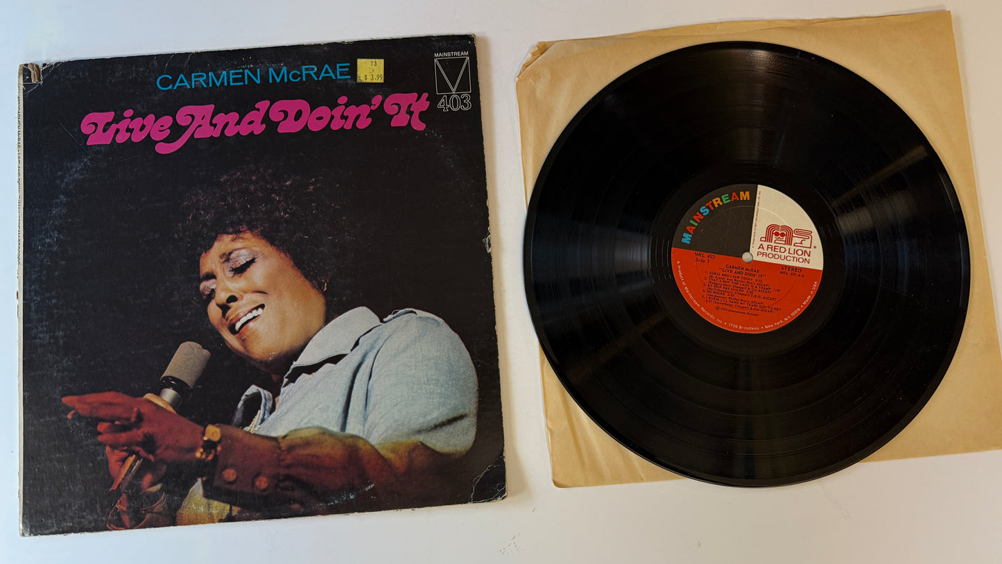 Carmen McRae Live And Doin' It Used Vinyl LP VG+\VG