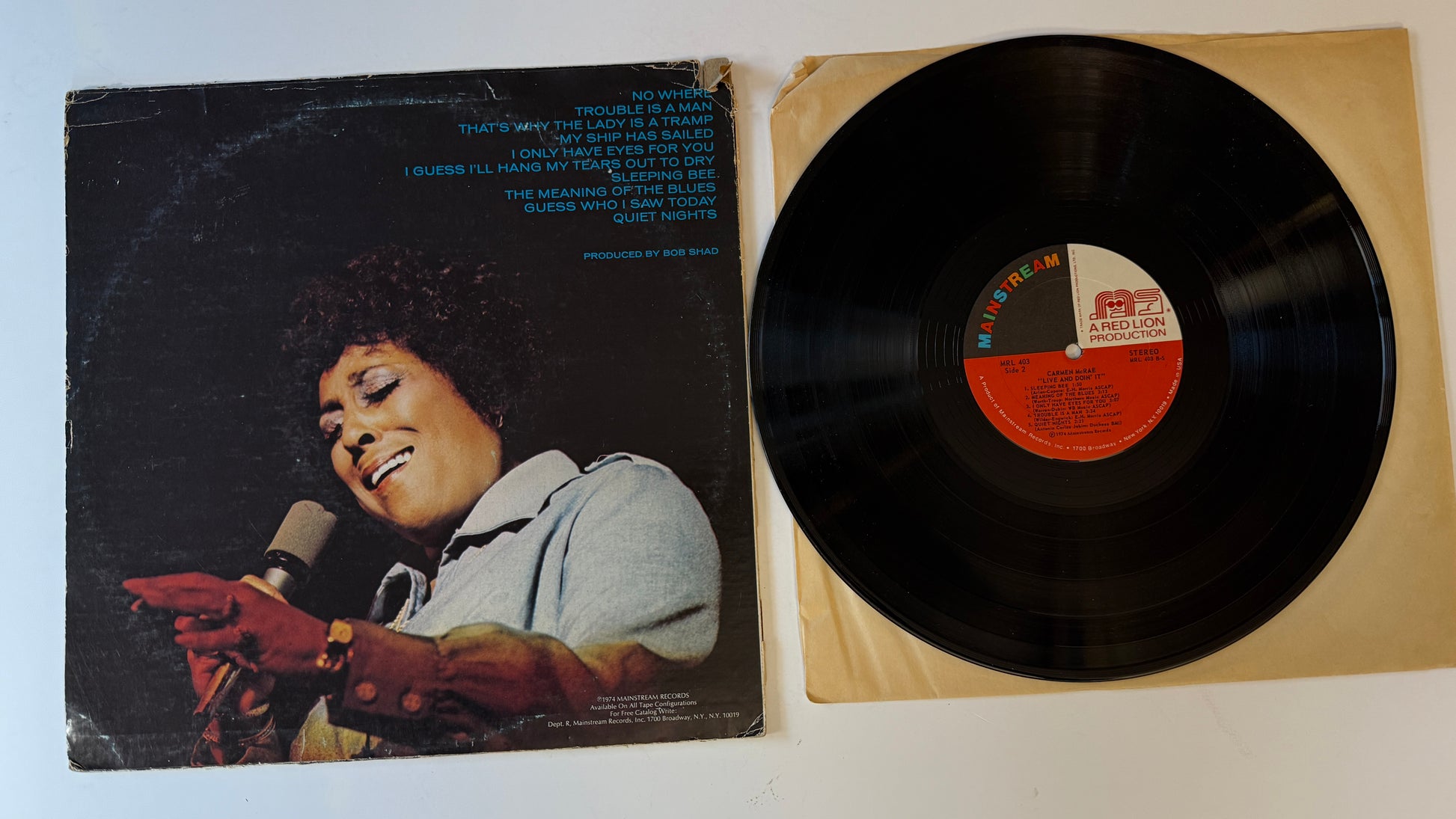 Carmen McRae Live And Doin' It Used Vinyl LP VG+\VG
