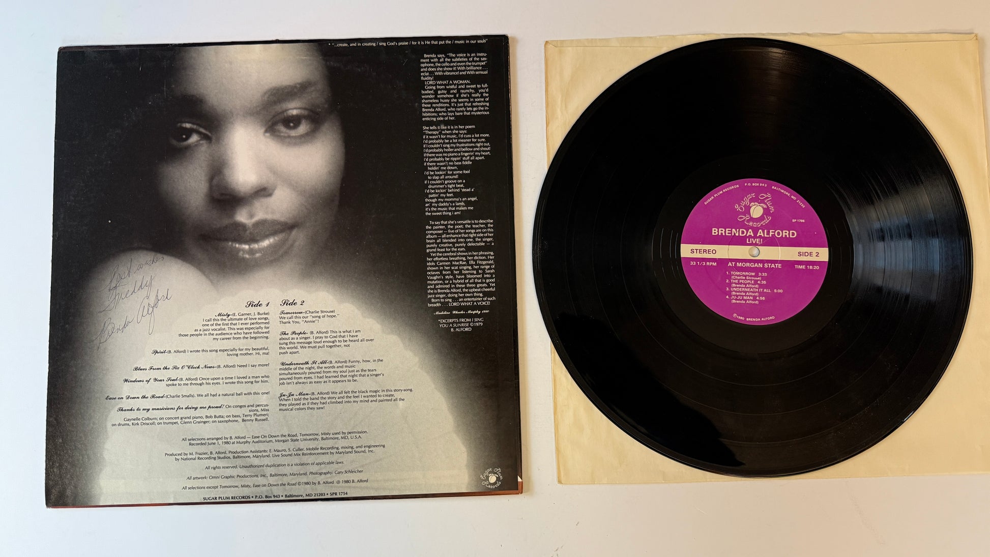Brenda Alford Live At Morgan State Used Vinyl LP VG+\VG