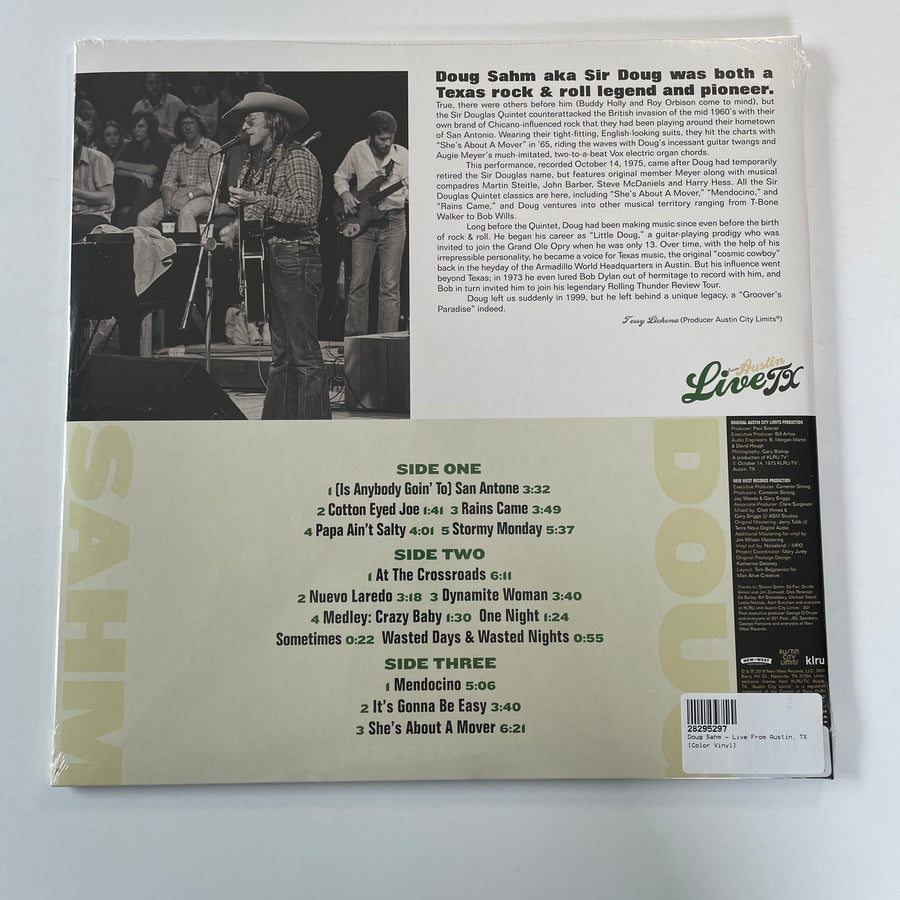 Doug Sahm Live From Austin TX New 180 Gram Vinyl 2LP M\M