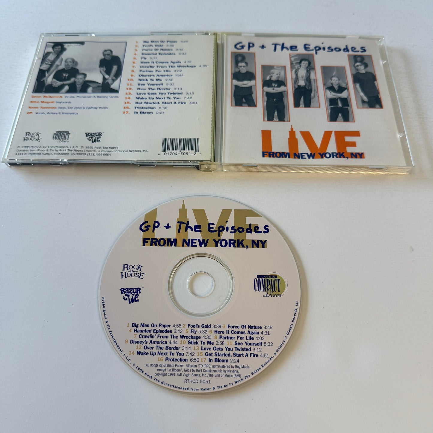 Graham Parker + The Episodes Live From New York, NY Used CD VG+\VG+