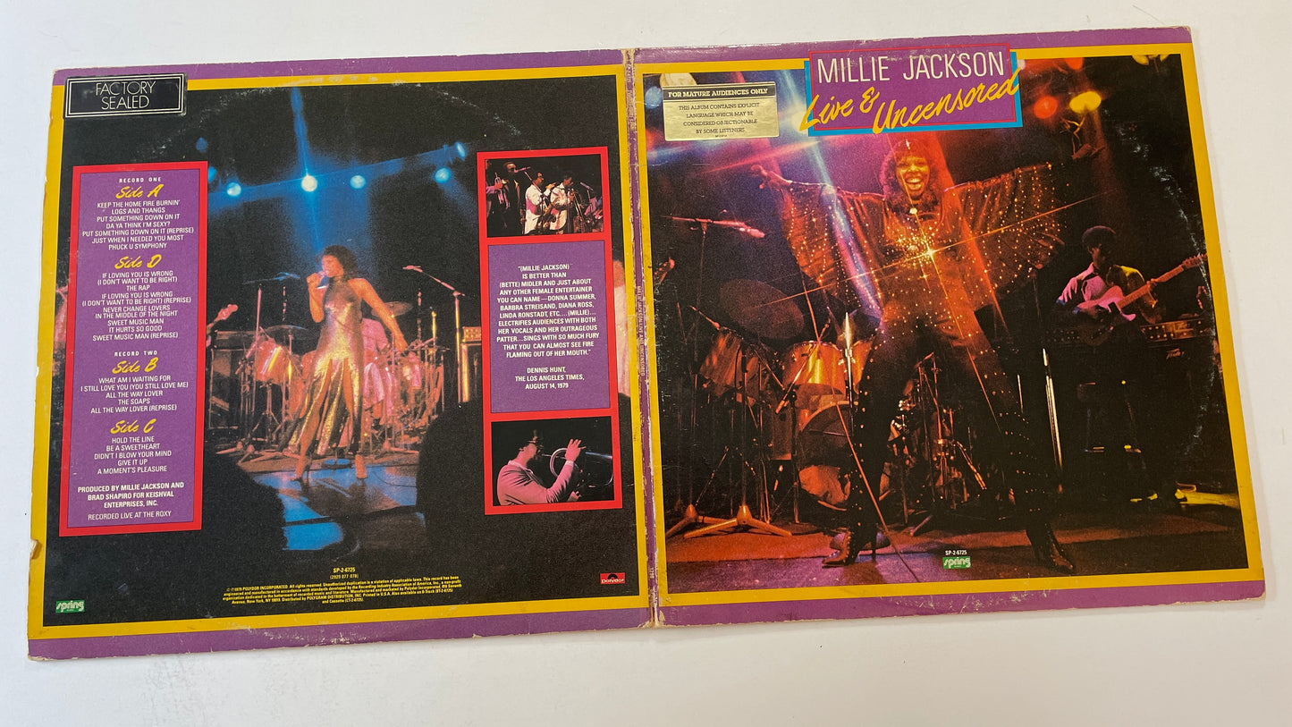 Millie Jackson Live & Uncensored Used Vinyl 2LP VG\VG