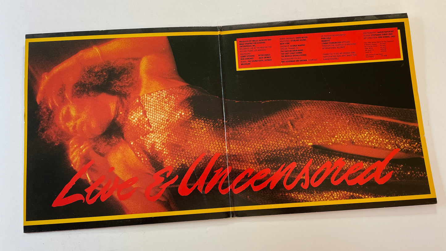 Millie Jackson Live & Uncensored Used Vinyl 2LP VG+\VG