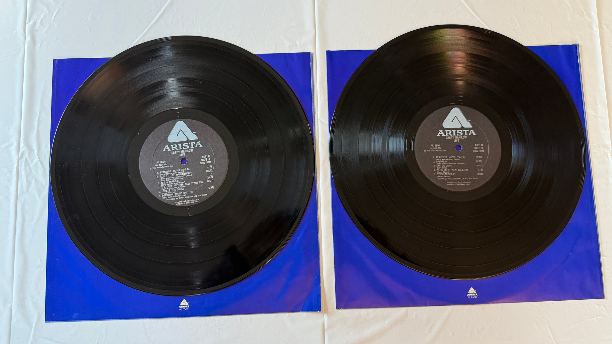Barry Manilow Live Used Vinyl LP VG+\VG