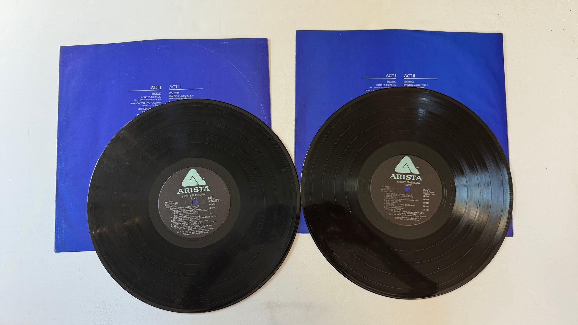 Barry Manilow Live Used Vinyl 2LP VG+\VG