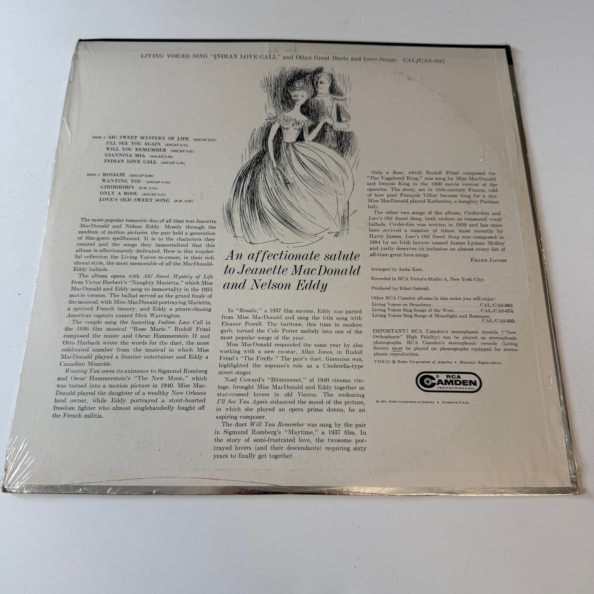 Living Voices Living Voices Sing Indian Love Call And Other Great Duets And Love Songs New Vinyl LP M\VG+