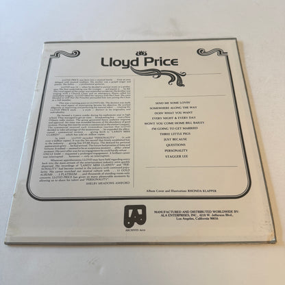 Lloyd Price Lloyd Price Used Vinyl LP NM\VG+