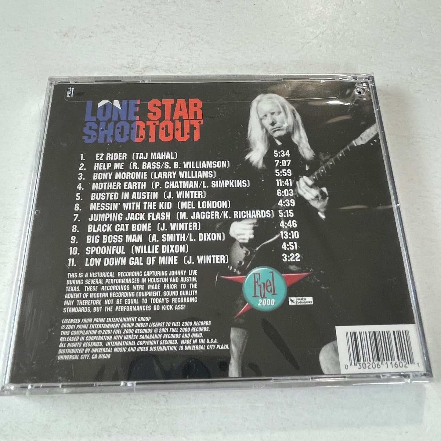 Johnny Winter Lone Star Shootout New Sealed CD M\VG+