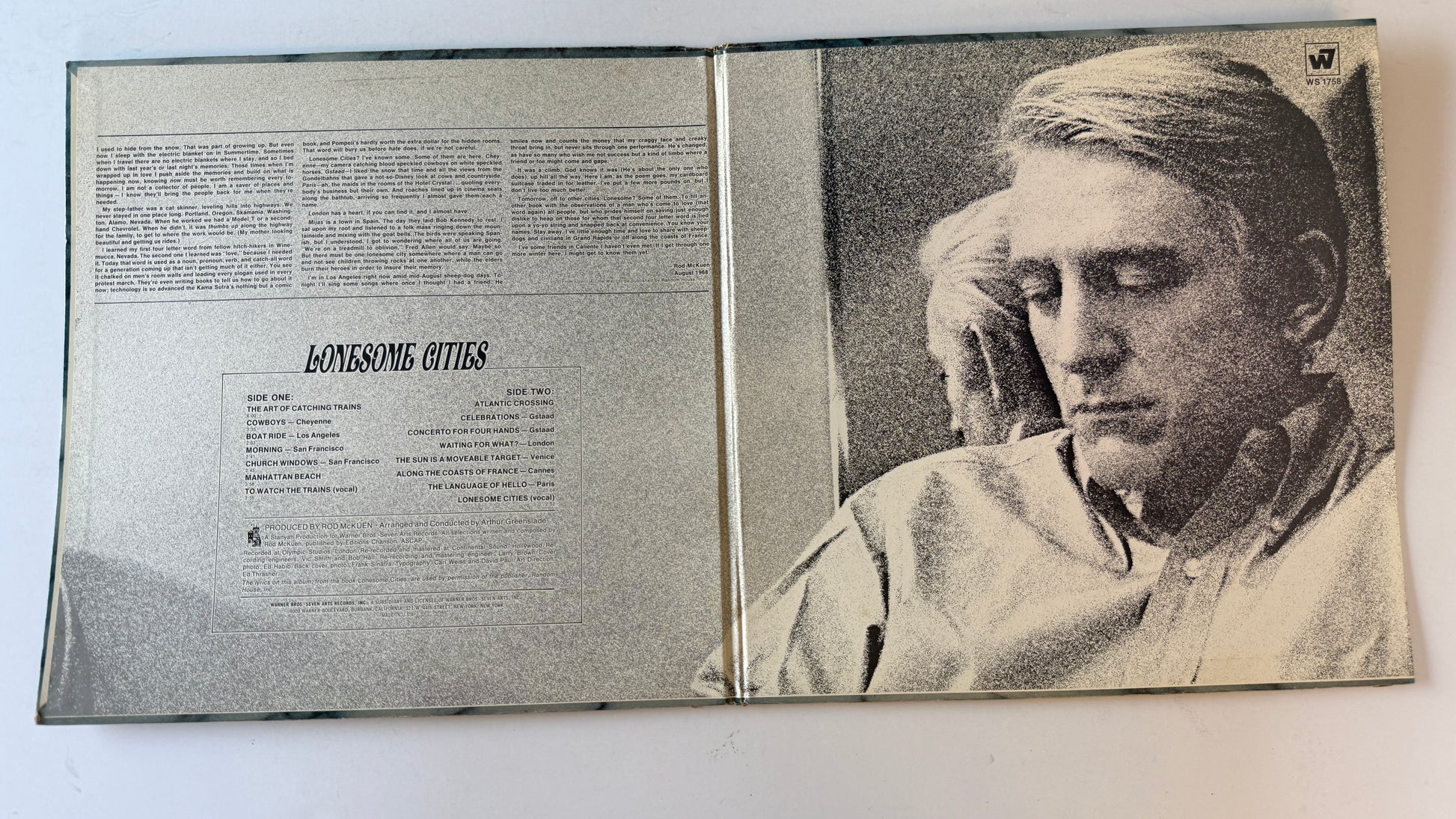 Rod McKuen Lonesome Cities Used Vinyl LP VG+\VG