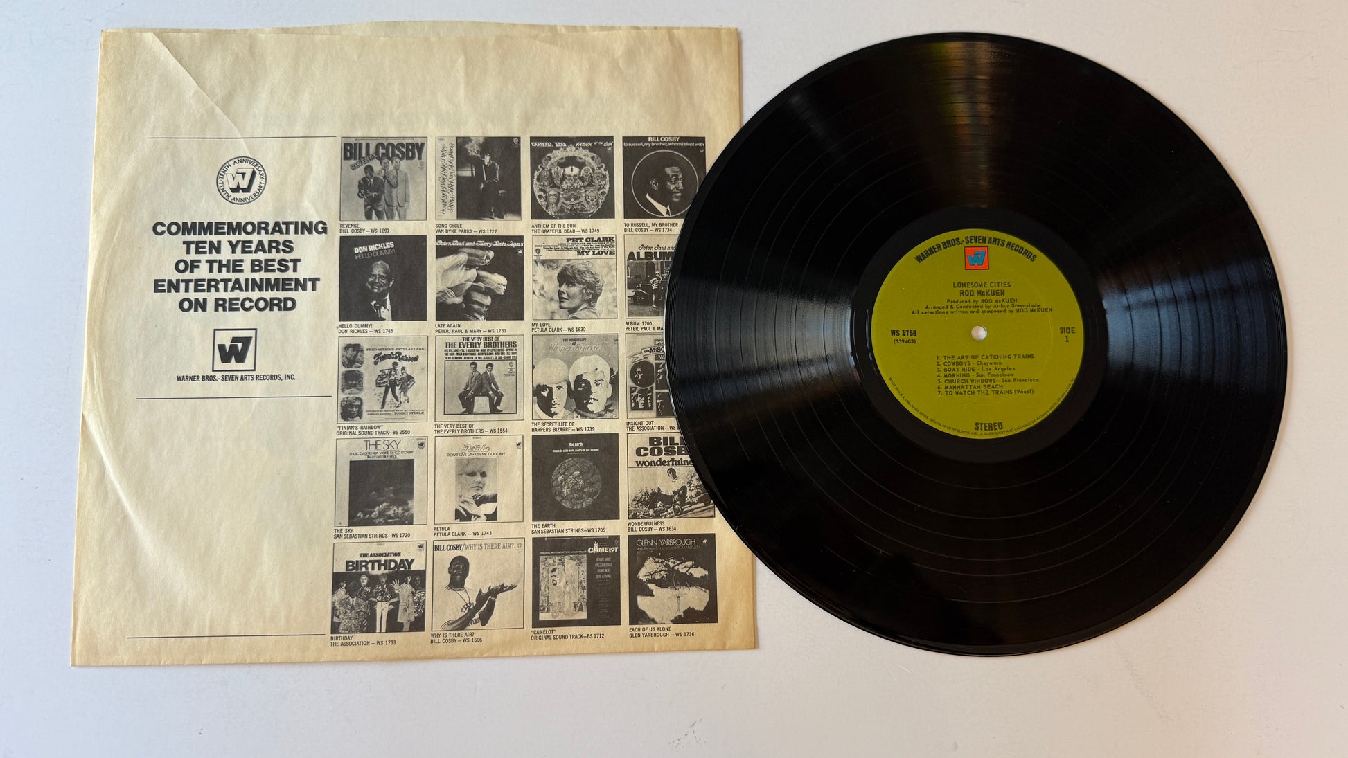 Rod McKuen Lonesome Cities Used Vinyl LP VG+\VG