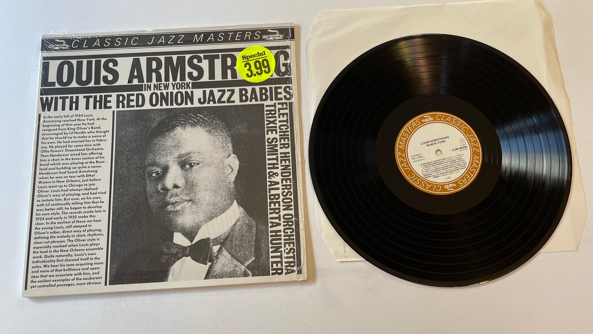 Louis Armstrong Louis Armstrong In New York With The Red Onion Jazz Babies Used Vinyl LP VG+\VG+