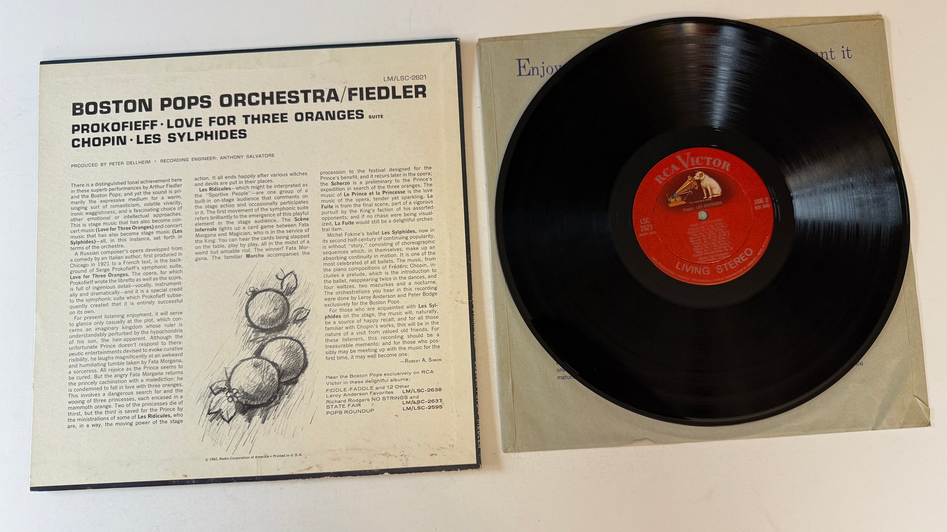 Boston Pops Orchestra Love For Three Oranges / Les Sylphides Used Vinyl LP VG+\VG