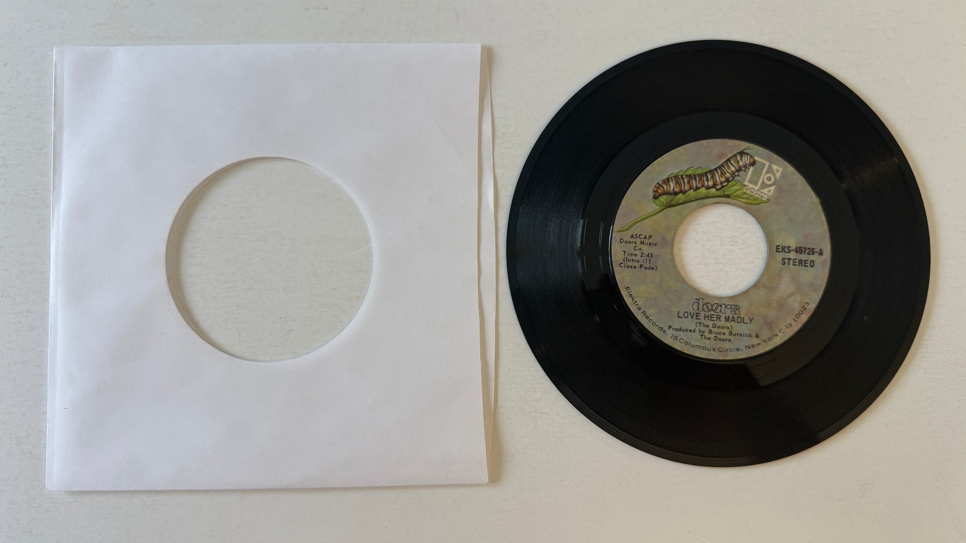 The Doors Love Her Madly Used 45 RPM 7" Vinyl VG+\
